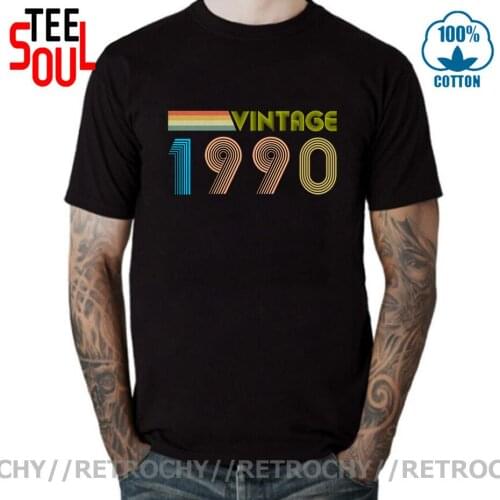 Retrochy Brand 90s Apparel Vintage 1990 T-Shirt Birthday Gift Tops Tee Retro Made in 1990 T shirt Classic Born In 1990 Tee shirt