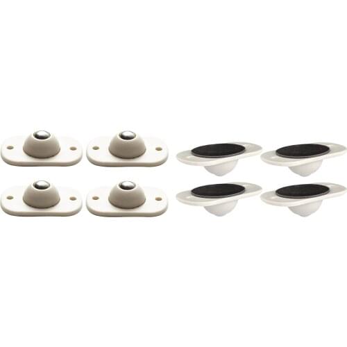 4 Pieces Self-adhesive Casters Paste Pulley Wheel Castors for Trash Can, Storage Box, Small Furniture