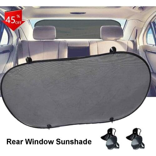 Auto UV Protection Folding Auto Rear Window Sunshade, 50X100 cm Universal Mesh Back Window Visor for Children Baby