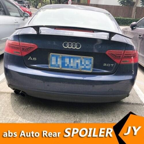 For Audi A5 Spoiler 2009-2019 Audi A5 A7 spoiler TF High Quality ABS Material Car Rear Wing Primer Color Rear Spoiler
