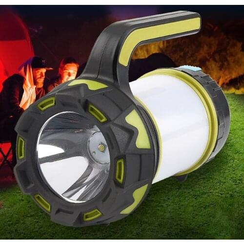 6 Modes LED Portable Spotlight Rechargeable Outdoor Searchlight Waterproof LED Flashlight for Camping Fishing Working at Night