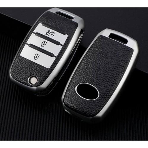 Tpu Leather Folding Key Case Cover For Kia Rio 3 k2 Ceed Cerato K3 Sportage 4 Pianto K5 Optima Sorento Forte Stinger 2017 2018