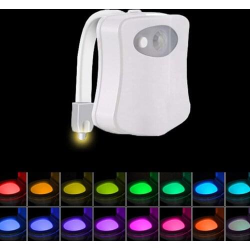 Smart PIR Motion Sensor Toilet Seat Night Light 16Colors Waterproof Backlight For Toilet Bowl LED Luminaria Lamp WC Toilet Light
