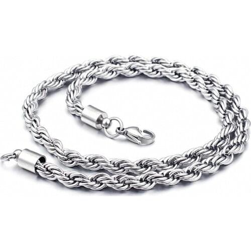 Jewelry twisted rope necklace twist chain pendant with chain