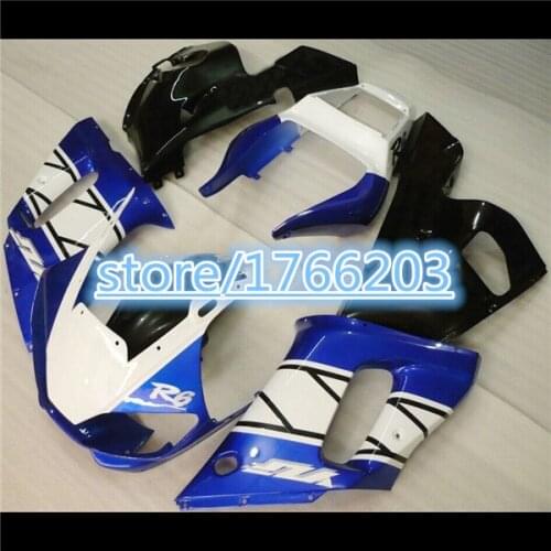 YZF R6 1998-2002 NEW White blue black Fairing kit for YZF R6 1998 2002 YZF600 Fairings Set YZFR6 98 99 00 01 02BBF
