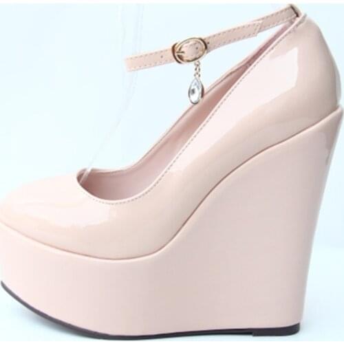 Womens Shoes Sexy Round Toe Wedges Heel Platform Pumps High Heels US size 4-10.5 No.1258-1a