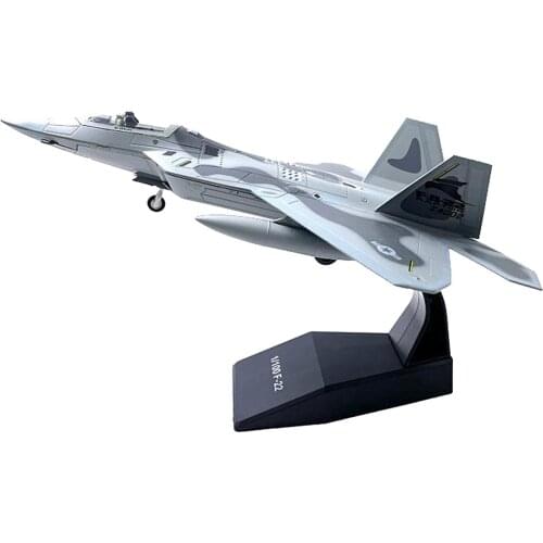 1:100 Die Cast F-22 Raptor Plane USA Airlines Aircraft Plane Model Display