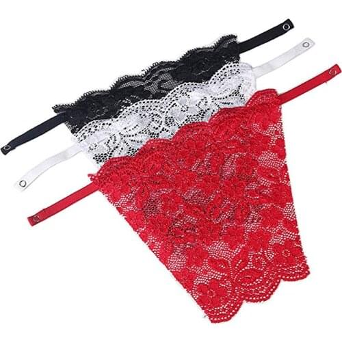 1pcs Womens Lace Mock Clip-on Camisole Red Overlay Modesty Panels