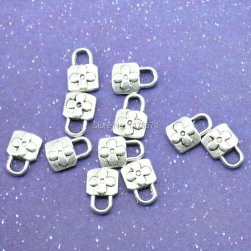 10PCS Hot Sale Lock Pendant Alloy DIY Findings Charms Loose Beads Crafts Jewelry Making Design Accessories For Necklace Bracelet