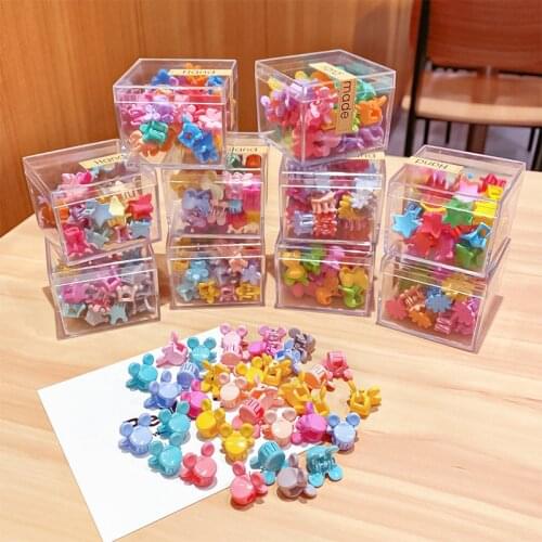 36PCS/Set Box Packed Girls Cute Colorful Cartoon Flower Small Hair Claws Kids Lovely Hair Clip Headband Fashion Hair Accessories