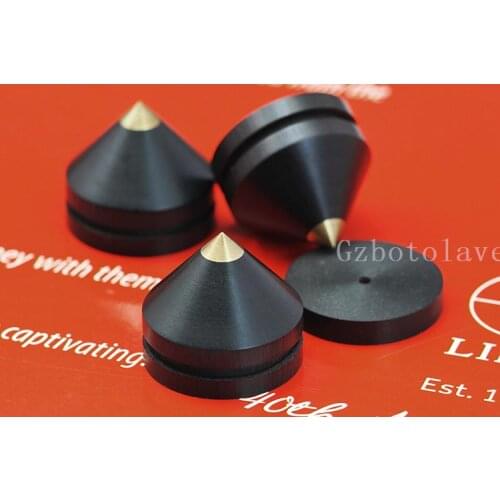 4PCS diameter 23mm Stand/spike+Pad brass head + Sandalwood HIFI Shelf Speaker Decoder CD Power Amplifier Shockproof feet