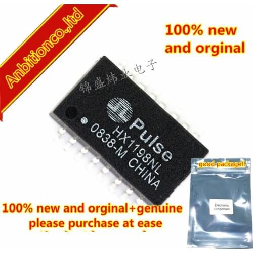 5pcs 100% new and orginal HX1198NL SOP16 10/100BASE-T SINGLE PORT SURFACE MOUNT MAGNETICS in stock
