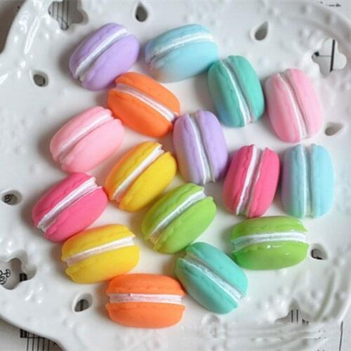 8Pcs/Lot Simulation Macaron Diy Lizun Slime Supplies Accessories For Slime Filler Miniature Resin Kids Polymer Plasticine Gift