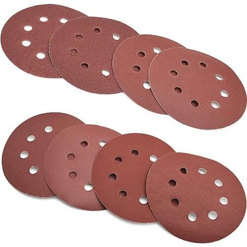 80 Pcs Abrasive Sanding Discs Paper Pads 5 Inch 8 Holes,1000/800/400/320/240/180/120/100 Grit Sandpapers