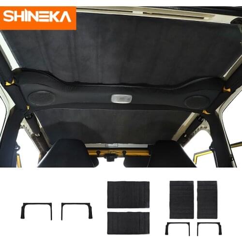 SHINEKA Heat Insulation Cotton Pad Car Headliner Roof and Rear Window Insulation Kit For Jeep Wrangler TJ 1997-2006 Accessories