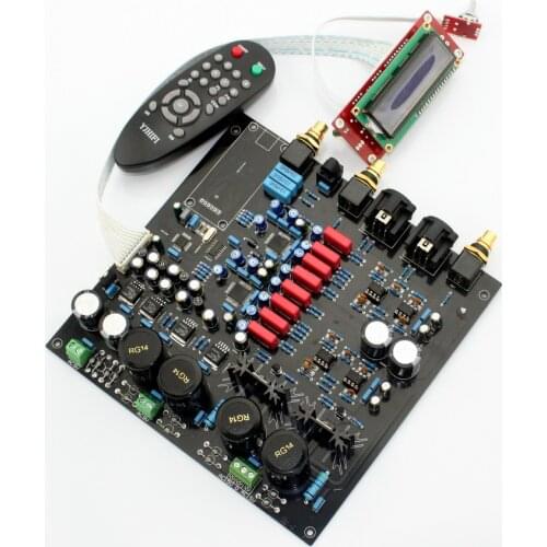 AK4497EQ*2+AK4118 Soft Control DAC Decoder Board with LCD Display/Remote Control (No AK4497 Chip and U8 Card) NE5532*2 ,NE5534*2