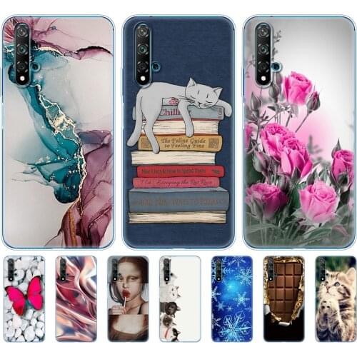 For Huawei Nova 5T Case Soft TPU Back Silicon Phone Cover coque For Nova5T 5 T YAL-L21 6.26'' Fundas Bumper copas shockproof