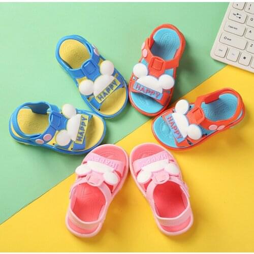 Disney cartoon childrens Mickey Mouse boys and girls non-slip soft-soled sandals beach shoes