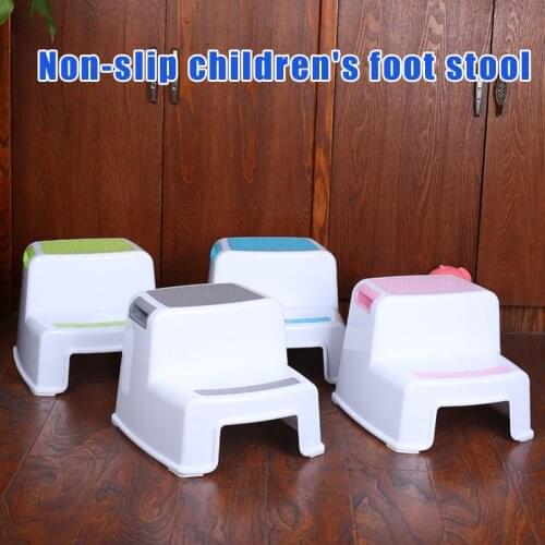 Toilet Potty Training Kids 2 Step Stools Toddler Non-Slip Bathroom Potty Stool Car Styling