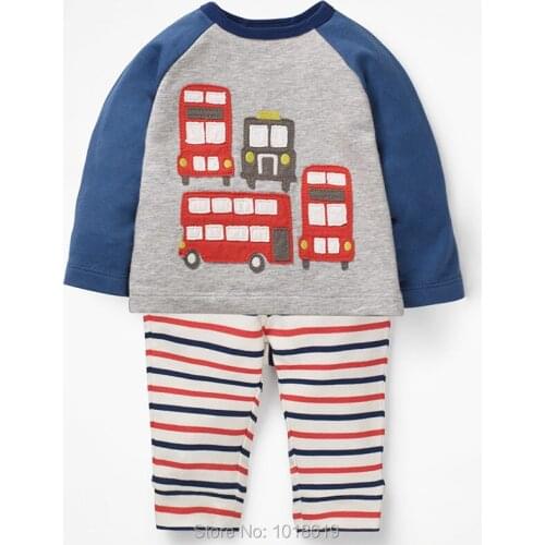 2-7Y New 2020 Baby Boys Clothes Sets 100% Cotton Long Sleeve t-shirt Pants 2pc Children Suit Bebe Kids Tops Tees Outfits Outwear