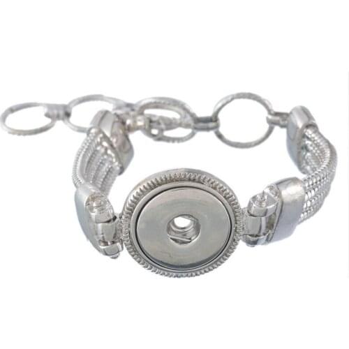 Hot sale Metal 19-25CM snap bracelet Bangle jewelry Adjustable Alloy fit DIY 20MM snap buttons high quality wholesale SG0045