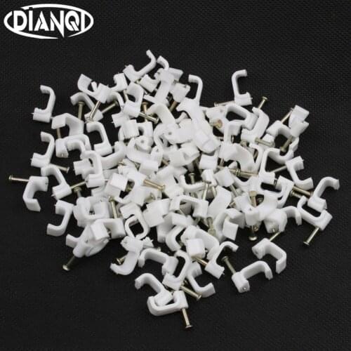10MM cable clips cable nail wire clips 100PCS/bag 10mm cable clips Square white F10