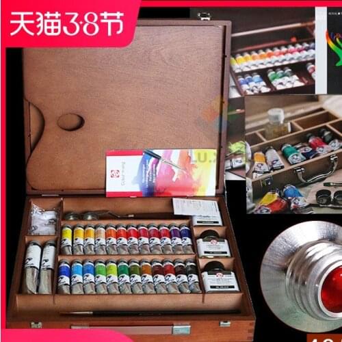Talens Van Gogh Oil Painting, 10/26 Colors, 32+2 Colors Wooden Box Set, Birthday Gift Set, Artists favorite，art studies