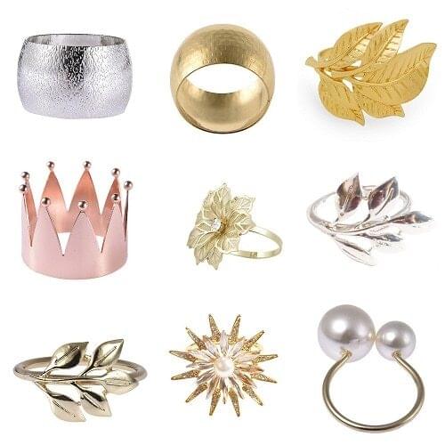 Towel Napkin Ring Paper Towel Ring Napkin Buckle Crafts Jewelry Restaurant Wedding Table Decoration Holiday Party Supplies