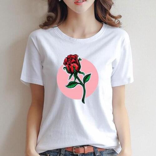 Summer Short Sleeve Fashion Floral Print T Shirt Women Tops Hipster Harajuku Shirt Tee Shirt Femme Casual T-shirt Camiseta Mujer