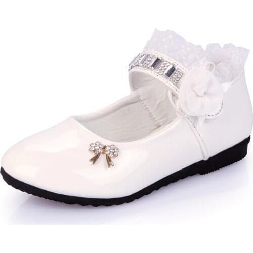 Fashion Flower Baby Leather Shoes Kids Little Girls Party Dress Princess Wedding School Shoes 1 2 3 4 5 6 7 8 9 10 11 12 Years