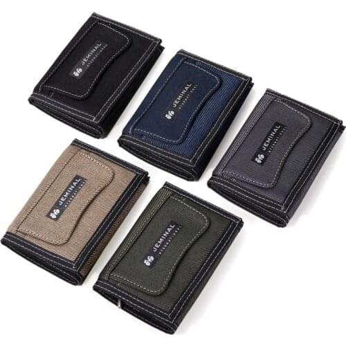 Fashion Mens Wallets Canvas Male Purses Short Wallet Cards ID Holder Money Bags Clutch Coin Purse Burse Pocket Billfold Wallet