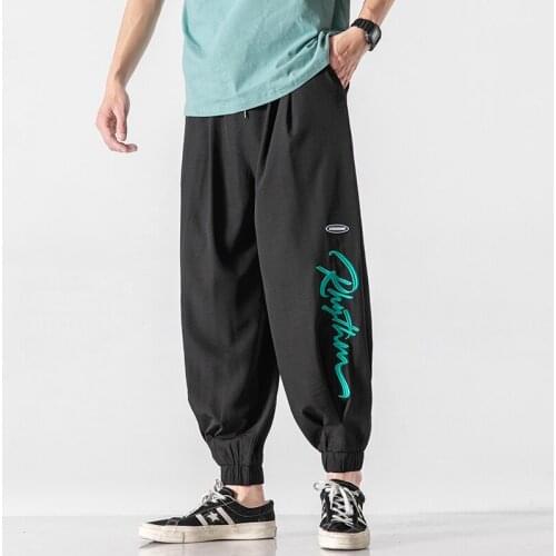 2021 Spring and Summer Men Large Size M-5XL Trousers Bundle Leg Ankle Length Pants Man Streetwear Male Casual Joggers Pants