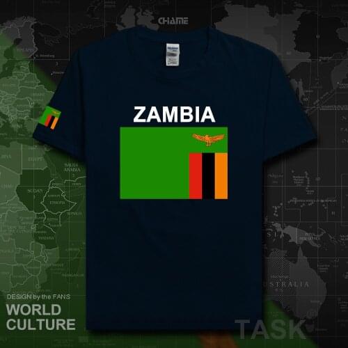 Republic of Zambia Zambian mens t shirts 2017 jerseys nation team tshirt 100% cotton t-shirt clothing tees country sporting ZMB