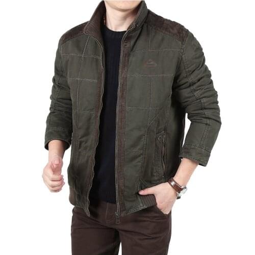 2018 New winter warm thick velvet fleece jacket coat long sleeve stand collar men casual outwear plus size outfit blouse tops