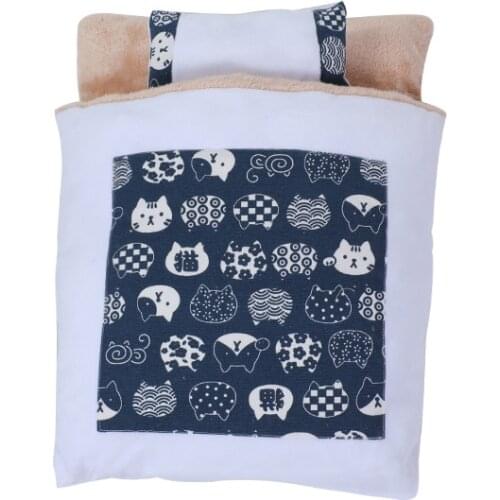 Novelty Removable Dog Cat Bed Sleeping Bag Sofas Mat Winter Warm Cat House Small Pet Bed Puppy Kennel Nest Cushion Pet Products