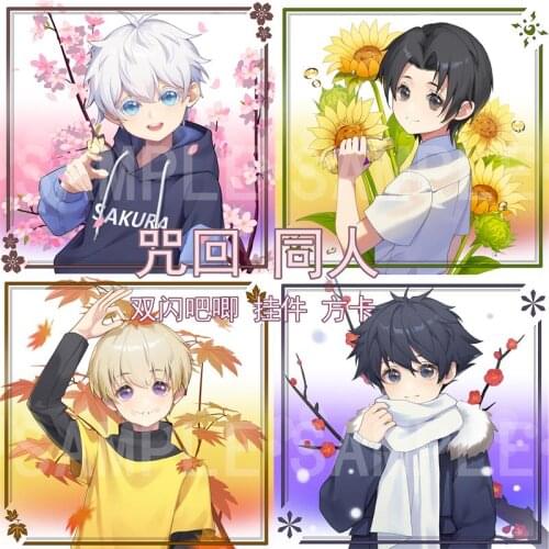 New Anime Jujutsu Kaisen Acrylic Keychain Pendant Cartoon Bag Keyring Badge Brooch Pins Inumaki Toge Gojo Satoru Otsukotsu Yuta