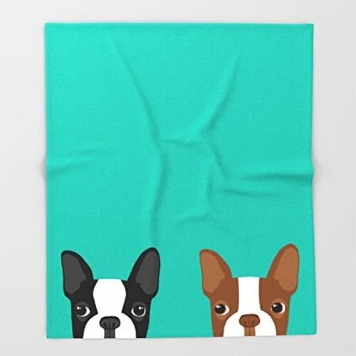 Blanket Custom Boston Terriers Throw Blankets Fleece Blanket Sofa/Bed/Plane Travel Plaids Bedding Towel