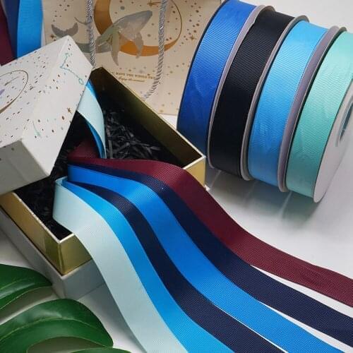 100% polyester solid color plain Grosgrain Ribbon 100Y/color