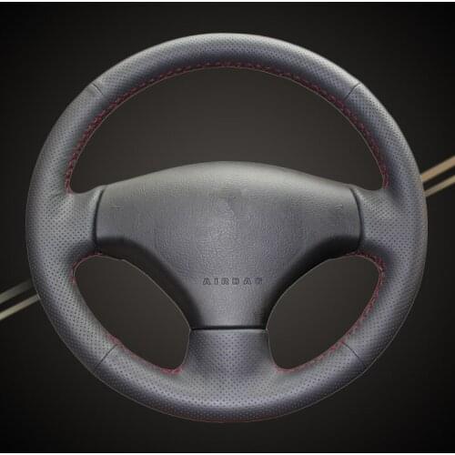 Car Braid On The Steering Wheel Cover for Peugeot 206 2007-2009 Peugeot 207 Citroen C2 Car-styling Auto Braiding Wheel Covers