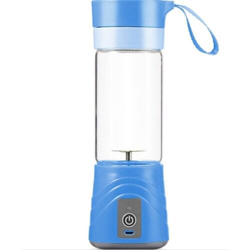 Portable Electric Juicer Cup Mini Blender Fruit Extractor Squeezer DIY Blue