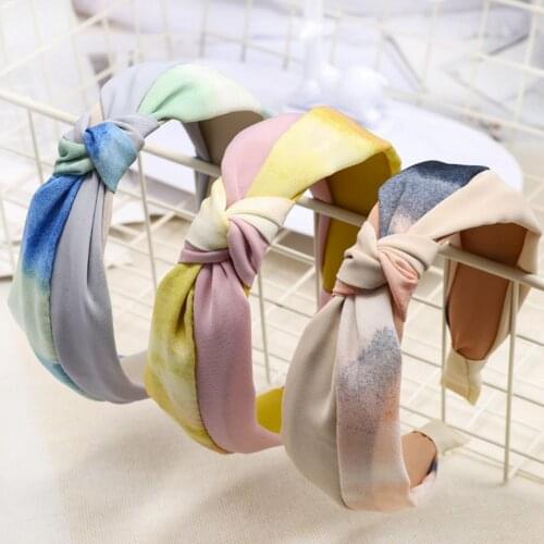 New 2020 Colorful Knot Turban Hairband for Women Headbands Girls No Slip Stay on Knotted Head Band Headwear Hair Accessories