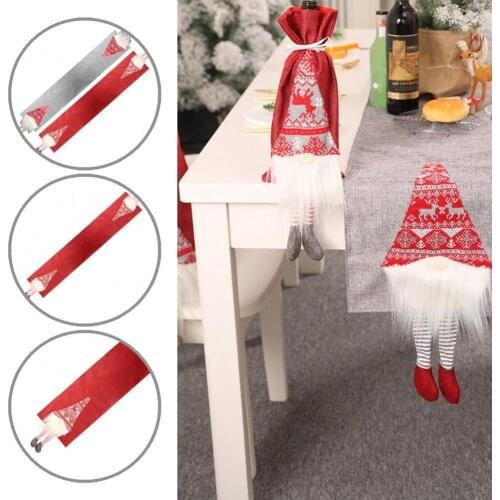Cloth Exquisite Seasonal Festival Christmas Table Runner Unique Gnome Table Runner Dwarf Pattern for Home