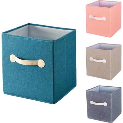 Folding Storage Box Large Home Wardrobe Clothing Toys Storage Fabric Basket Bin with Handles Bedroom Closet Cube Organizer Box