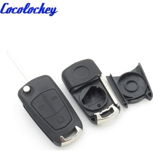 Cocolockey Folding Key Flip Remote Key Shell Replacement for Vauxhall Opel Astra H Corsa D Vectra C Zafira 3Buttons High Quality