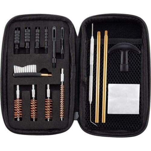 MARS DEFENSE .22/.357/.38/9mm/.40/.45 Caliber 16Pcs/Set Universal Gun Kit Rifle Handgun Pistol Hunting Gun Cleaning Tool Set