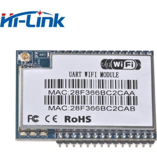 Free shipping 2pcs/lot HLK-RM04 RS232 RS485 Serial to WIFI Embedded wireless module with external antenna 32M RAM 8M Flash