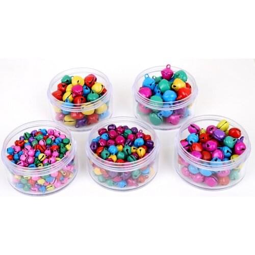 Colorful Jingle Bells Iron Loose Beads Small For Festival Party Decoration/Christmas Tree Decorations/DIY Crafts Accessories