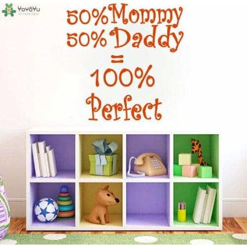 YOYOYU Wall Decal Modern Special Quotes Vinyl Wall Sticker Mommy And Daddy Home Decor Removable Interior Nursery Rooms Art SY973