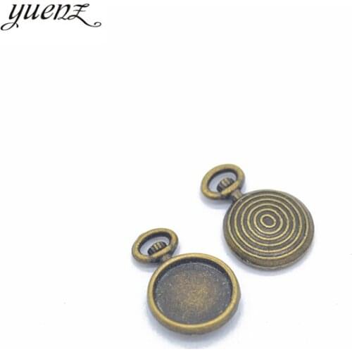 YuenZ 15pcs 3 Colors Necklace Pendant Setting Cabochon Base Tray Bezel Blank Fit 9*9mm Round Cabochon Jewelry Making C21