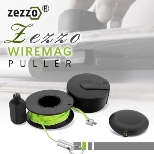Zezzo Wiremag Puller Magnetic Cable Running Puller Device Snap Wire Threader Easy Use Hand Tool Magnetic Wiremag Wheel Puller